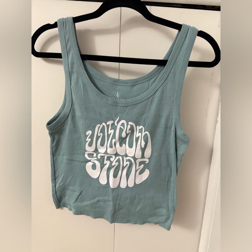 NWOT Girl’s Volcom Blue Graphic Tank Top - Kids Large/14